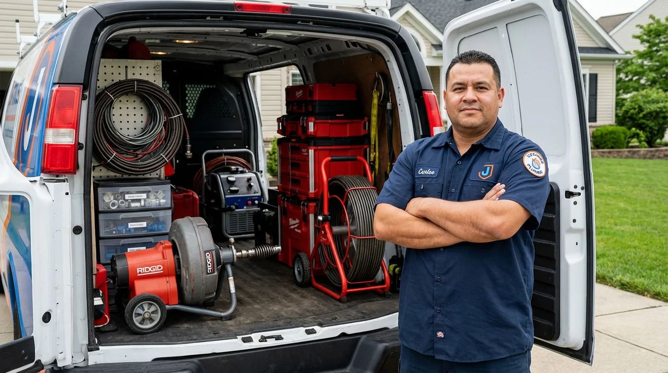 Professional drain cleaning equipment and Johns Plumbing LLC plumber in Taylors