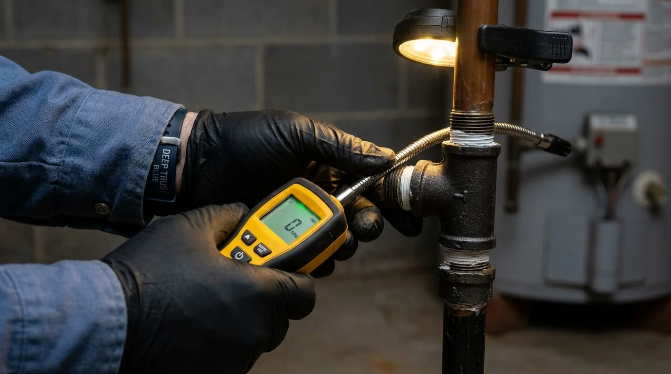 Gas leak detection with electronic sniffer by Johns Plumbing LLC in Taylors